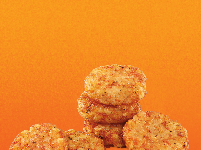 A stack of hash browns